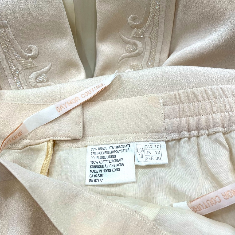 VTG 80s Couture - Daymor Couture - Powersuit - Beaded/Embroidered/Tailored - 10 - Picture 8 of 16